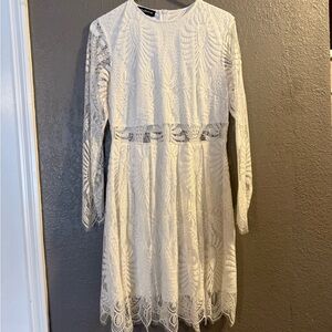 Elegant White Lace Dress